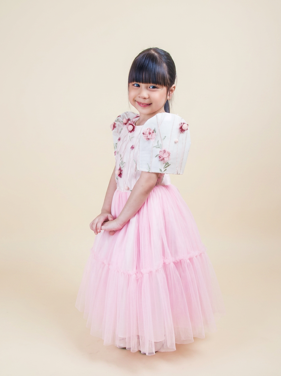Alexys wearing the Sweet Little Things Filipiniana gown